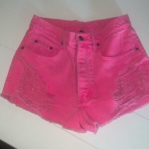 Pink CARMAR denim shorts
